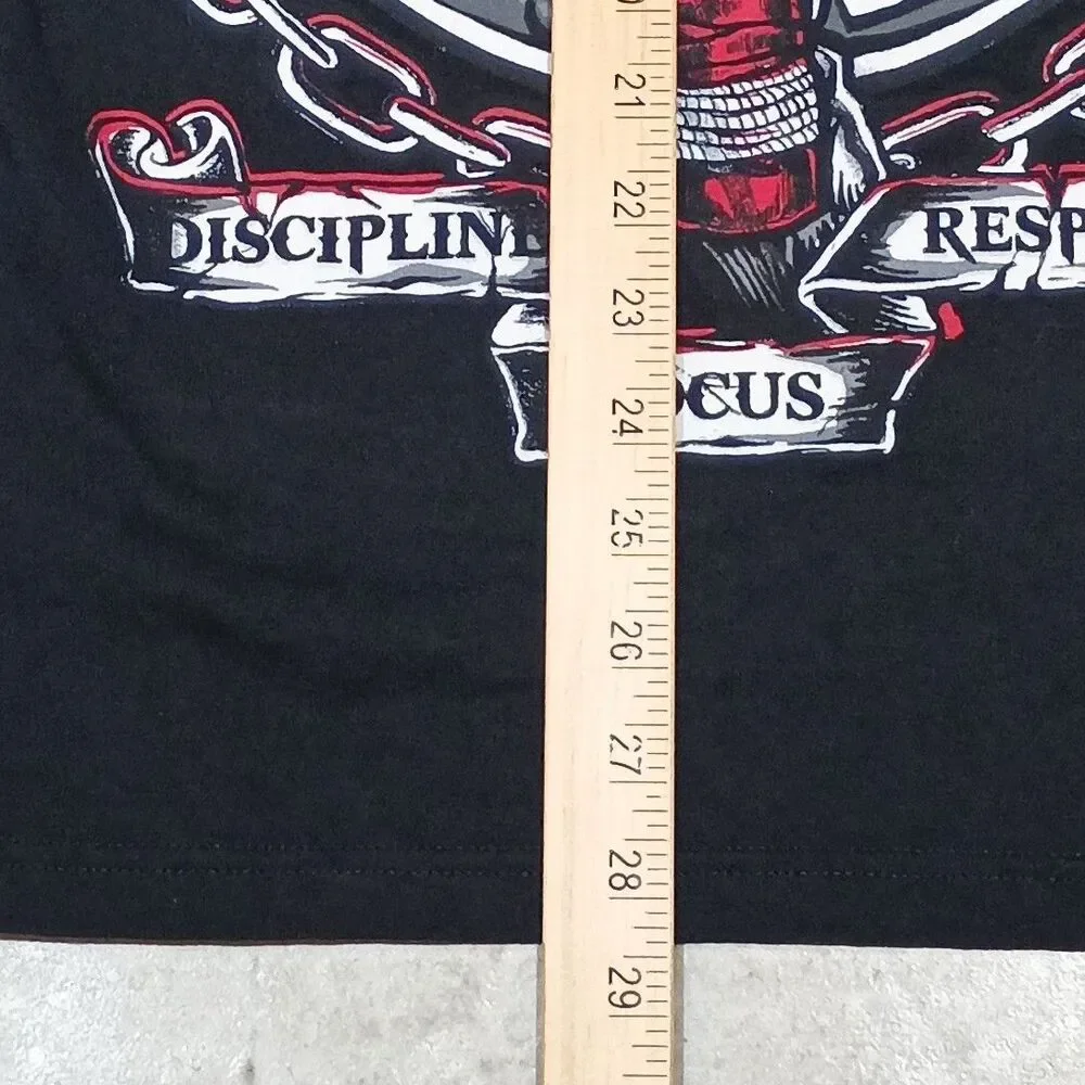 UFC Tapout T Shirt Mens Sz L Black Believe Discipline Respect Grudge Emo Graphic